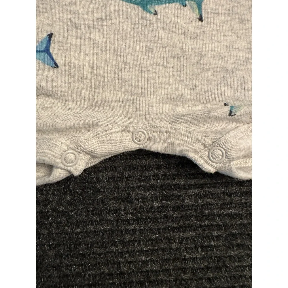Carter's Baby Boy 18M Romper NWT Grey Shark Fish Sleeveless One Piece